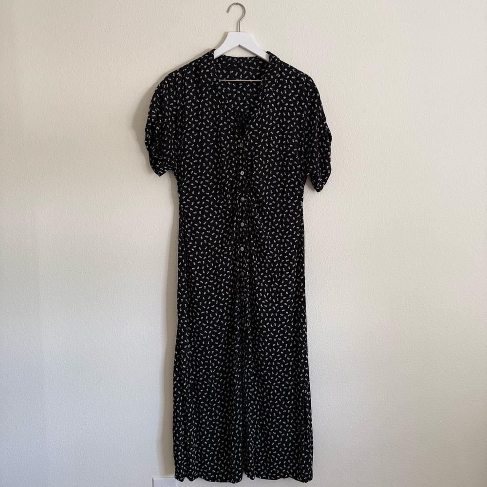 Madewell Floral Button Front Midi Dress Size 14